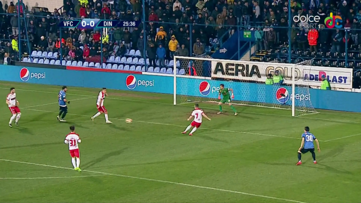 FOTO Fază de cascadorii râsului în apărarea lui Dinamo! Filip și Nedelcearu, la un pas de un autogol antologic 