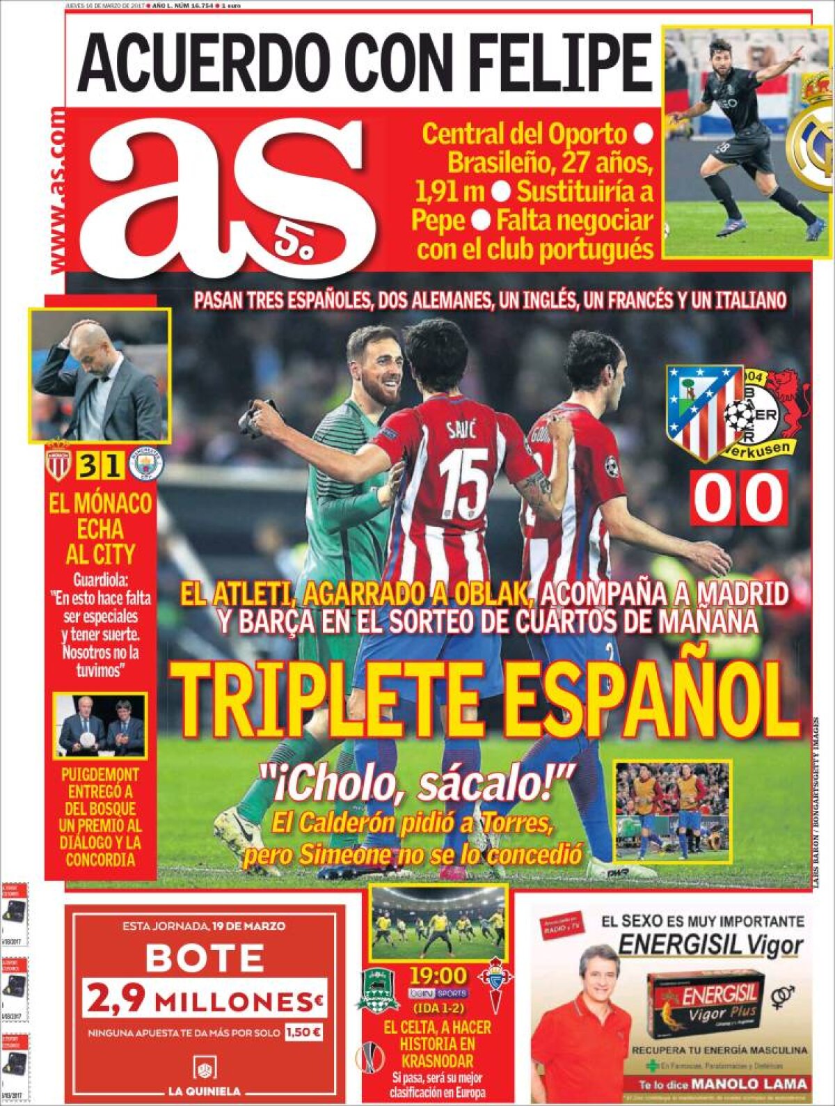 Ce scriu azi ziarele de sport din lume (16 martie 2017)