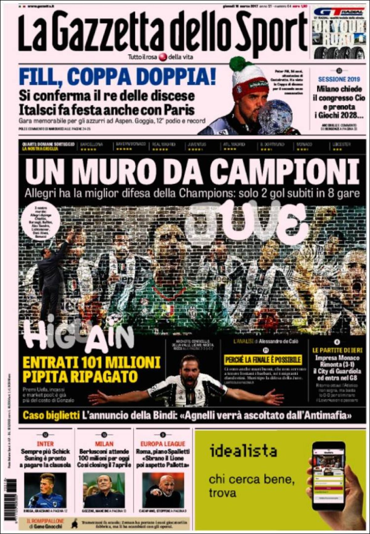 Ce scriu azi ziarele de sport din lume (16 martie 2017)