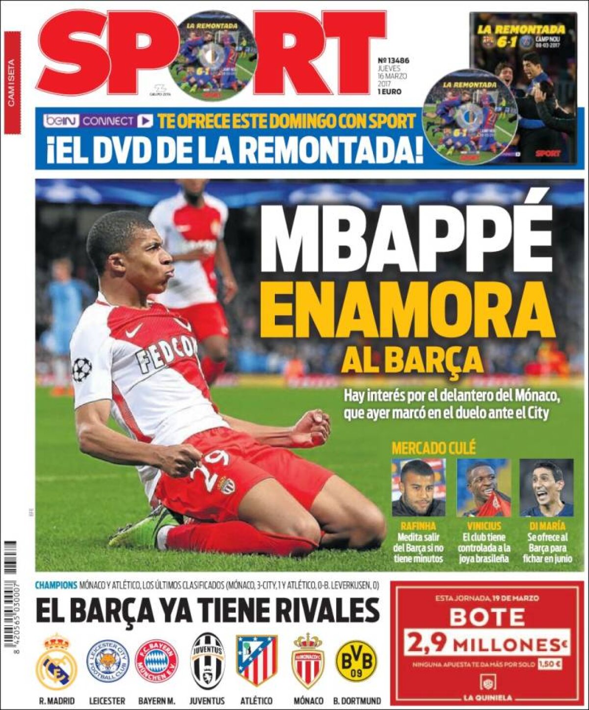 Ce scriu azi ziarele de sport din lume (16 martie 2017)