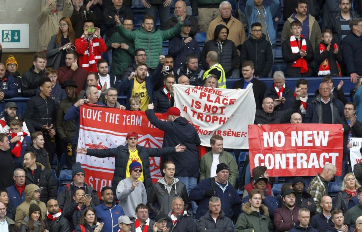 VIDEO + FOTO Arsenal, umilită de West Bromwich! Fanii i-au cerut demisia lui Wenger într-un mod inedit