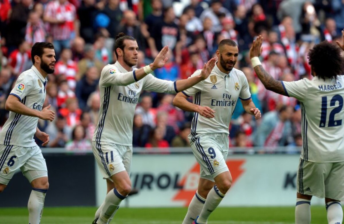 FOTO + VIDEO Real Madrid învinge la Bilbao, 2-1, și se distanțează la cinci puncte de Barcelona