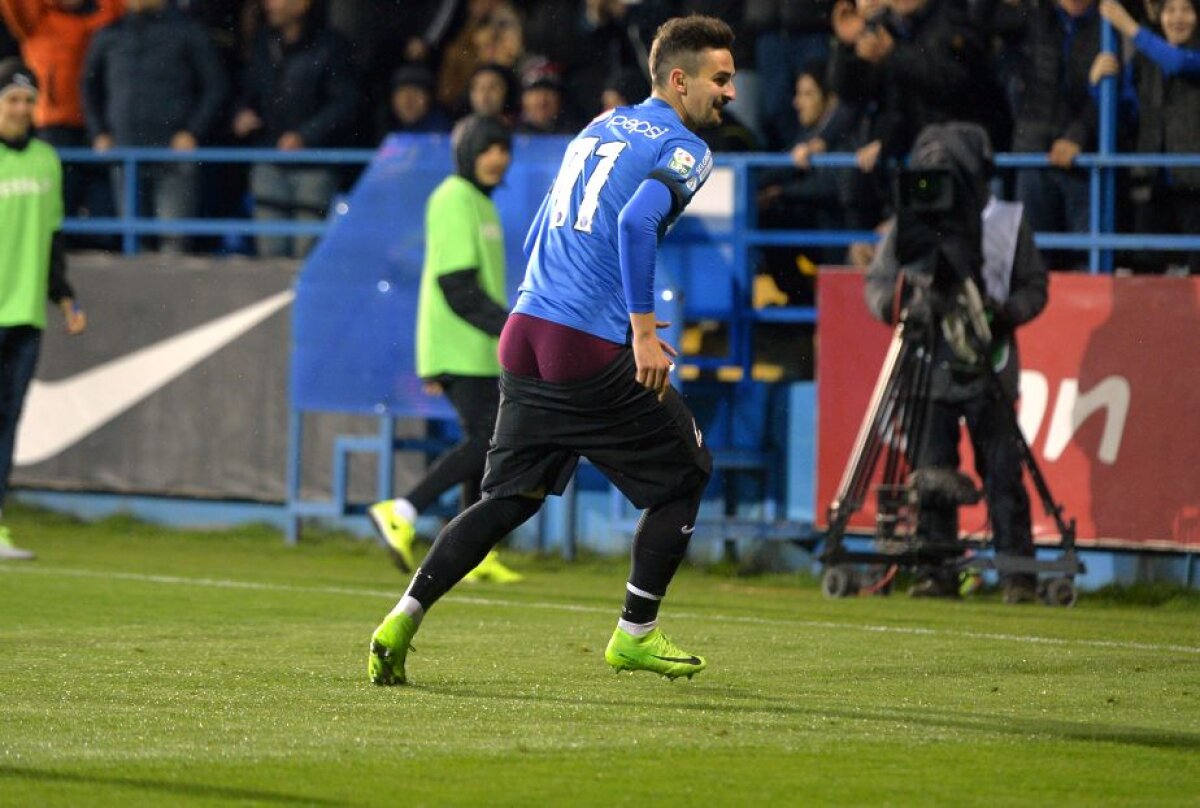 FOTO Jos textila! Vlad Morar a sărbătorit golul marcat Stelei într-un mod... original pentru Liga 1 :)