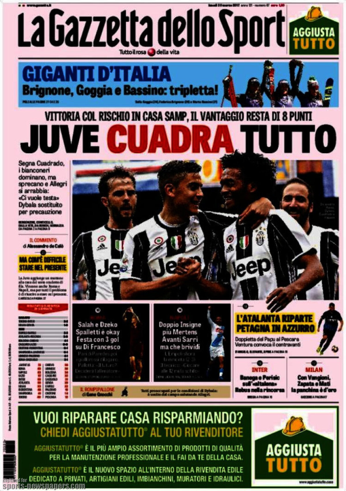 Ce scriu azi ziarele de sport din lume (20 martie 2017)