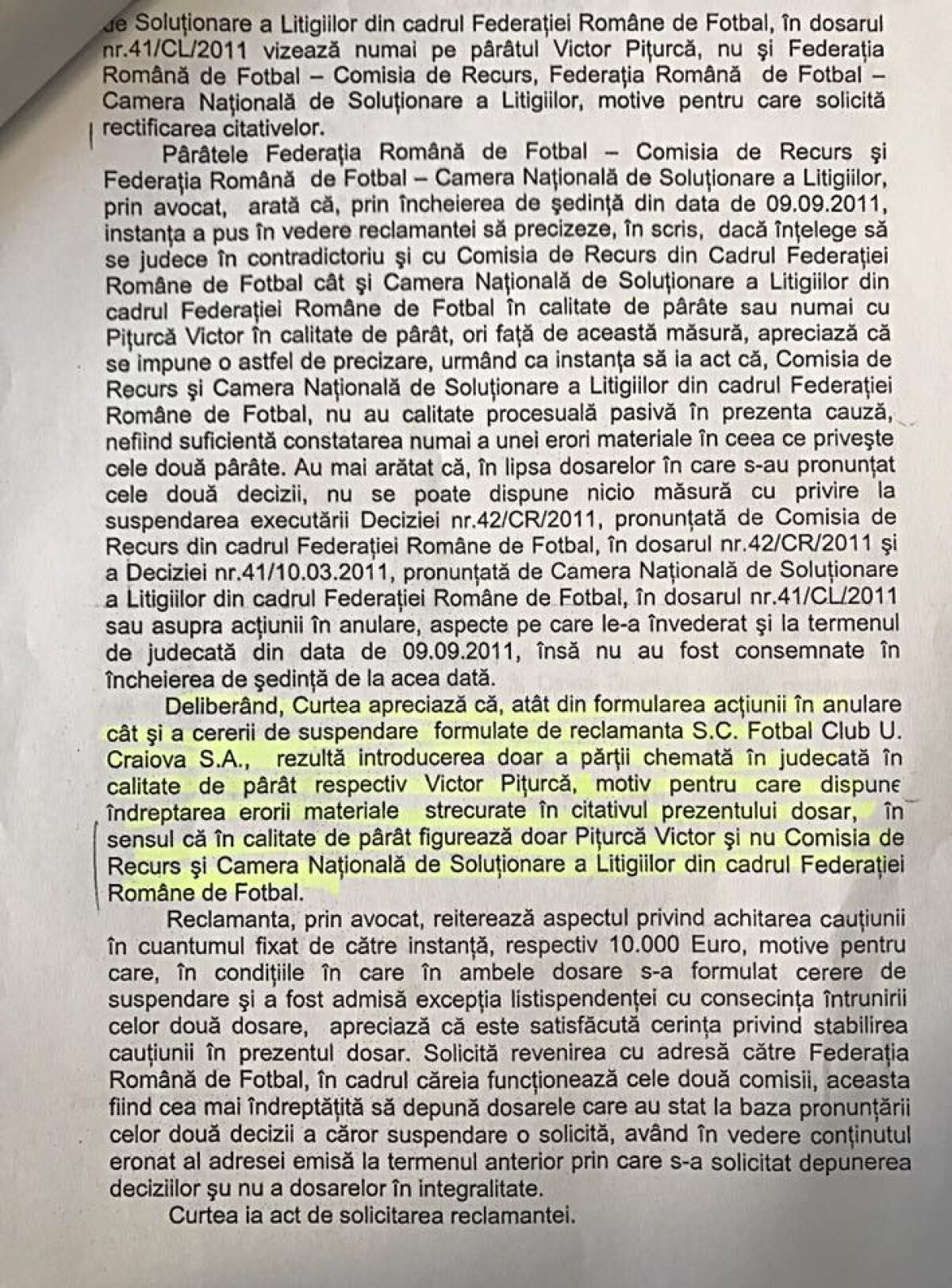 FOTO O zi până la un nou termen în cazul dezafilierii Universității Craiova! Mititelu a publicat noi acte: "Dovada că n-am încălcat statutul FRF!"