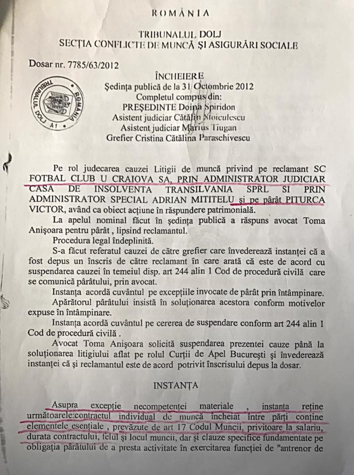 FOTO O zi până la un nou termen în cazul dezafilierii Universității Craiova! Mititelu a publicat noi acte: "Dovada că n-am încălcat statutul FRF!"