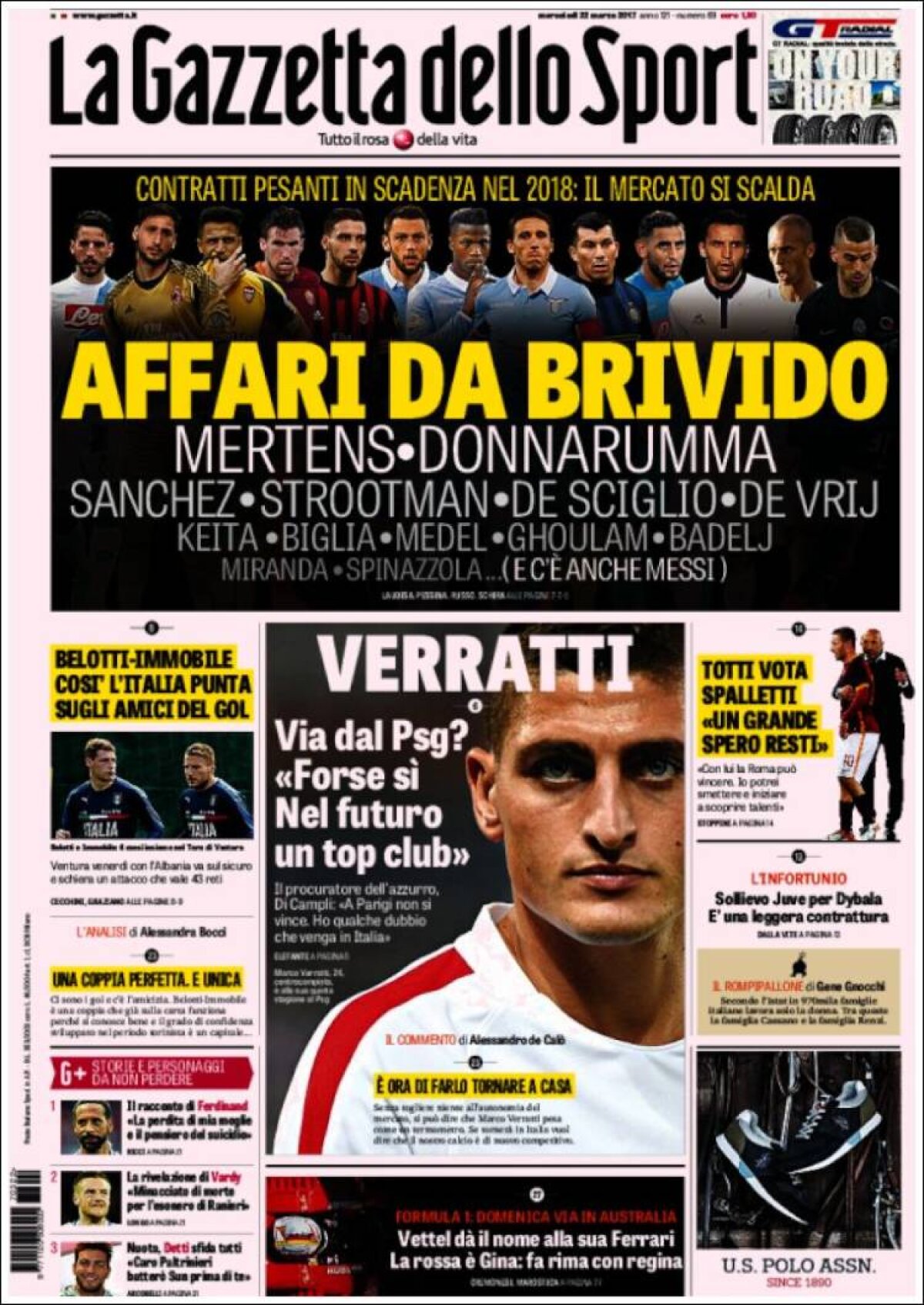 Ce scriu azi ziarele de sport din lume (22 martie 2017)