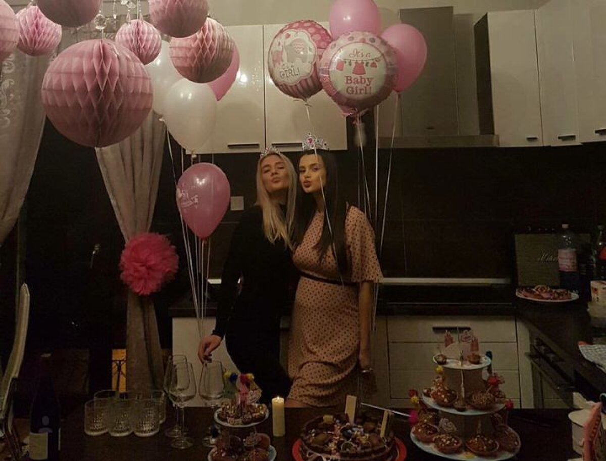 FOTO Viața în roz: «Baby shower» pentru iubita lui Steliano Filip » Cum s-a pozat frumoasa brunetă, însărcinată în 7 luni