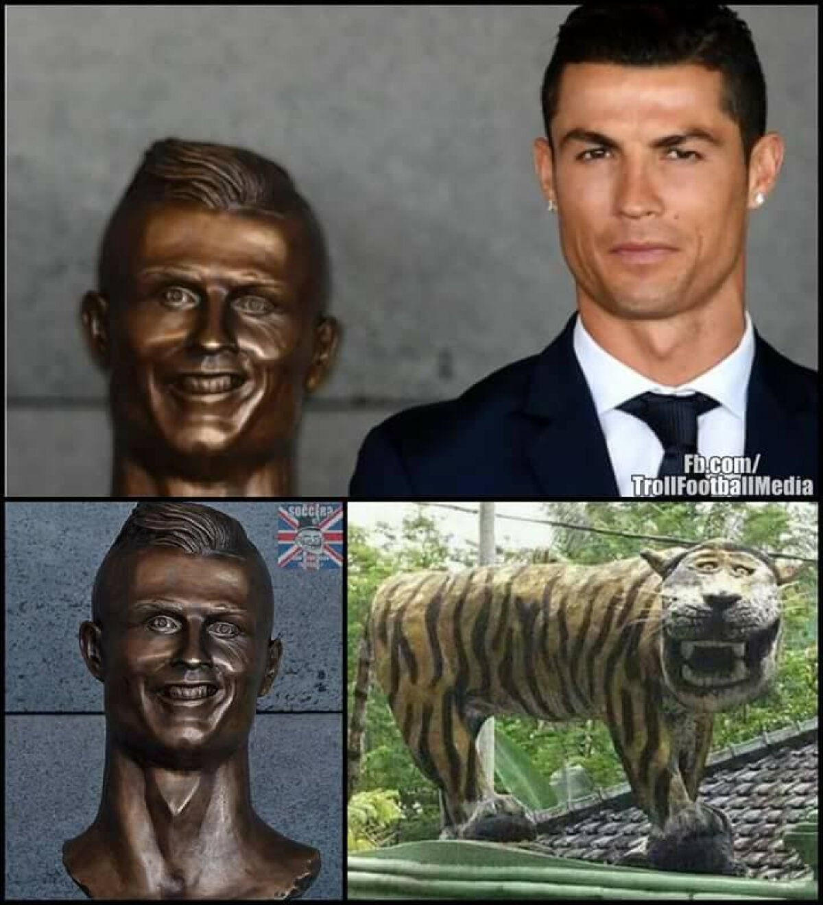 FOTO You had one job :) Noua statuie a lui Ronaldo a cucerit internetul » Cele mai tari 5 glume