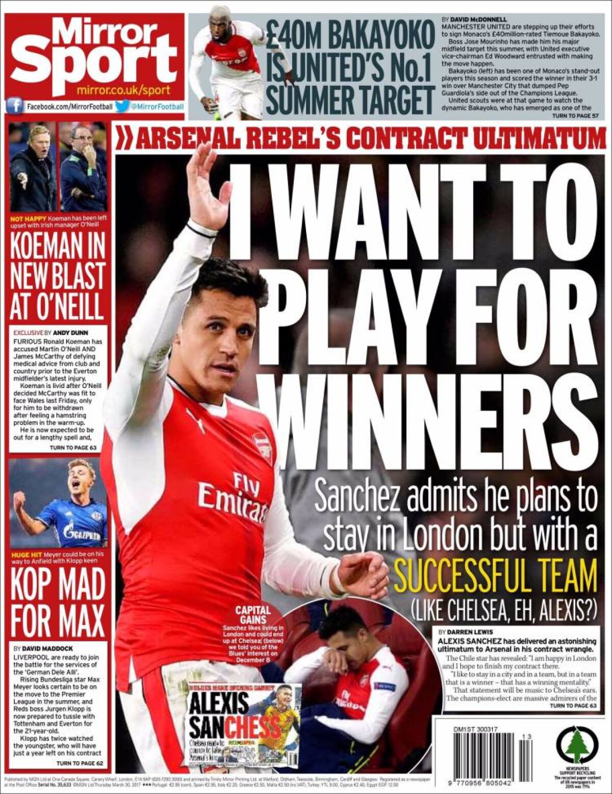 Ce scriu azi ziarele de sport din lume (30 martie 2017)