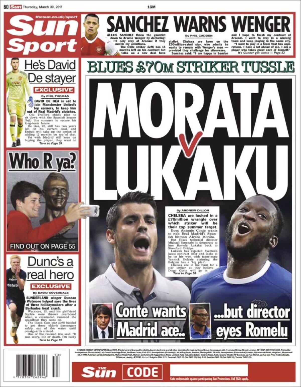 Ce scriu azi ziarele de sport din lume (30 martie 2017)