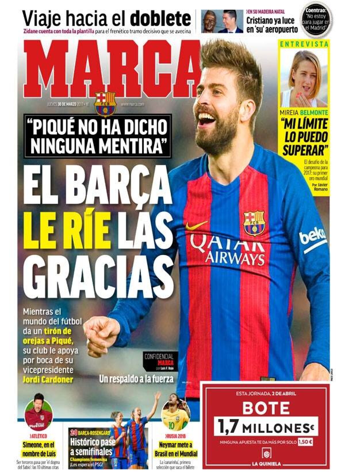 Ce scriu azi ziarele de sport din lume (30 martie 2017)