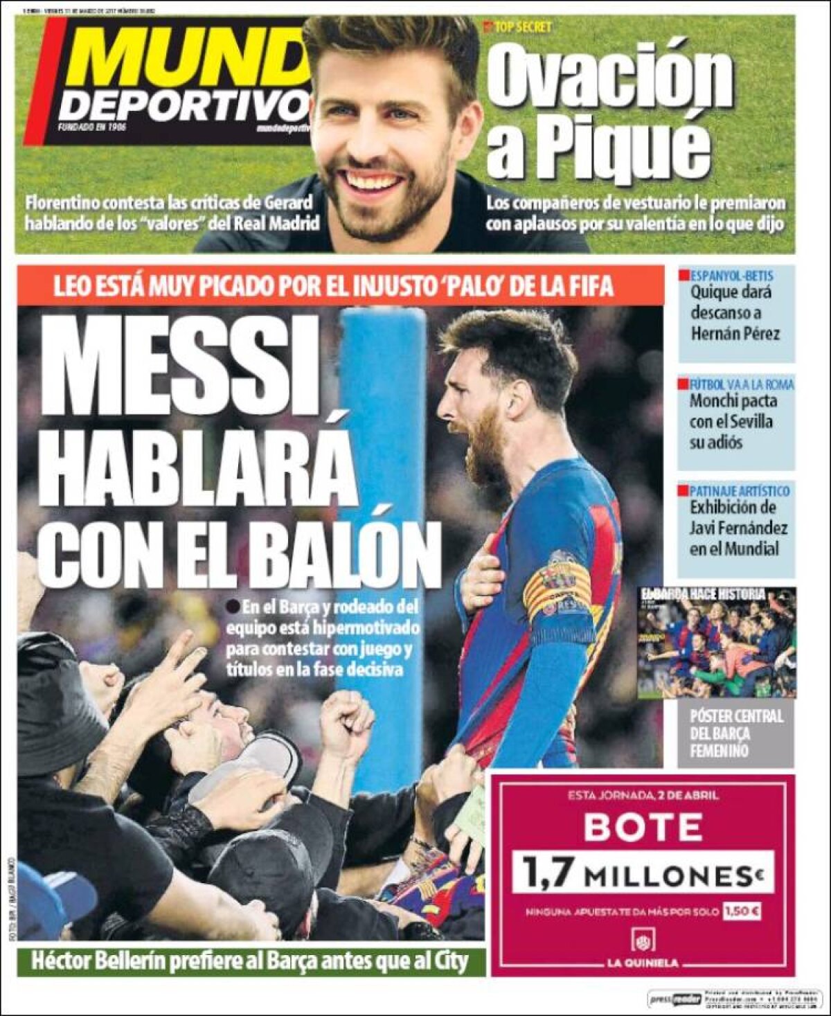 Ce scriu azi ziarele de sport din lume (31 martie 2017)