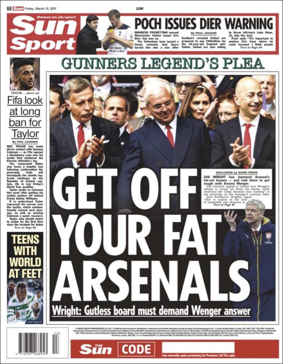 Ce scriu azi ziarele de sport din lume (31 martie 2017)