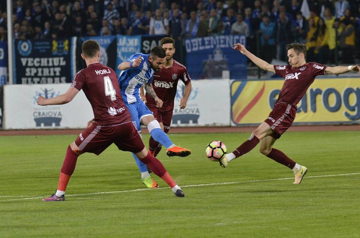VIDEO+FOTO CFR Cluj a făcut instrucție cu CSU Craiova, scor 4-1 » Oltenii au terminat în 10 jucători
