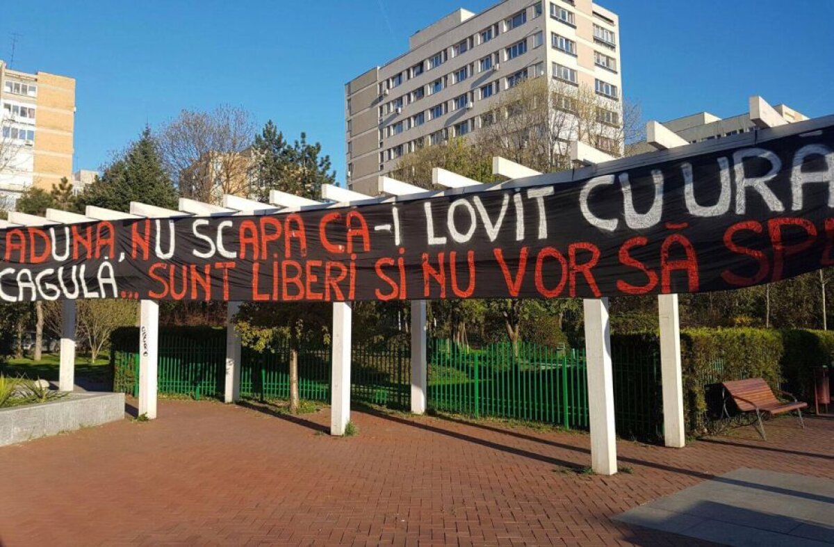 FOTO Banner special pentru suporterul dinamovist ucis 