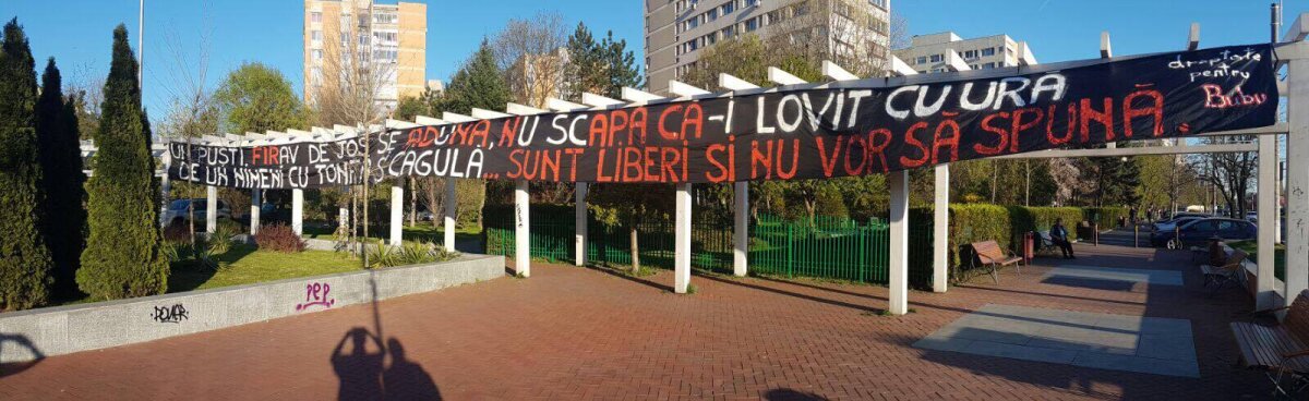 FOTO Banner special pentru suporterul dinamovist ucis 