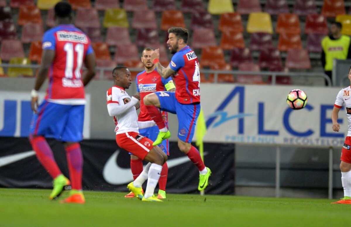 FOTO și VIDEO » FCSB, victorie după 10 meciuri în fața lui Dinamo » Partidă dramatică pe Arena Națională: 3 goluri, 2 eliminări, o bară