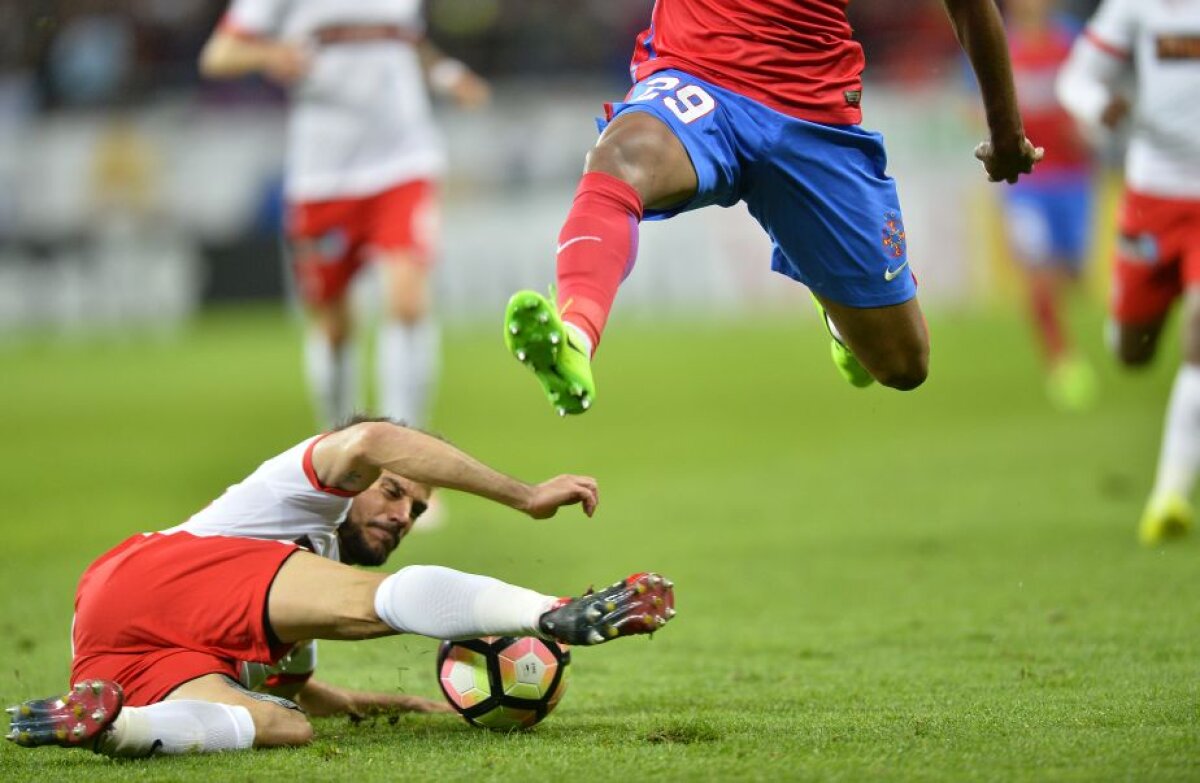 FOTO și VIDEO » FCSB, victorie după 10 meciuri în fața lui Dinamo » Partidă dramatică pe Arena Națională: 3 goluri, 2 eliminări, o bară