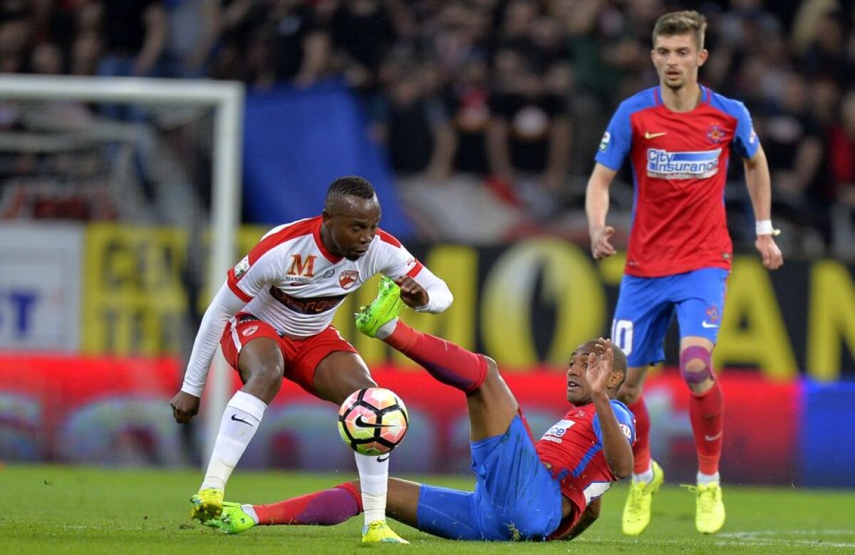 FOTO și VIDEO » FCSB, victorie după 10 meciuri în fața lui Dinamo » Partidă dramatică pe Arena Națională: 3 goluri, 2 eliminări, o bară