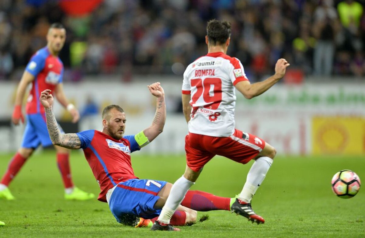 FOTO și VIDEO » FCSB, victorie după 10 meciuri în fața lui Dinamo » Partidă dramatică pe Arena Națională: 3 goluri, 2 eliminări, o bară