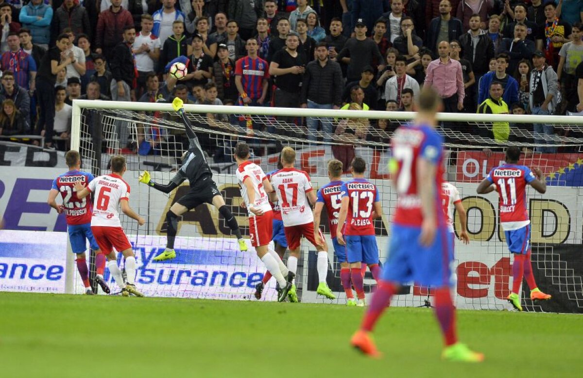 FOTO și VIDEO » FCSB, victorie după 10 meciuri în fața lui Dinamo » Partidă dramatică pe Arena Națională: 3 goluri, 2 eliminări, o bară