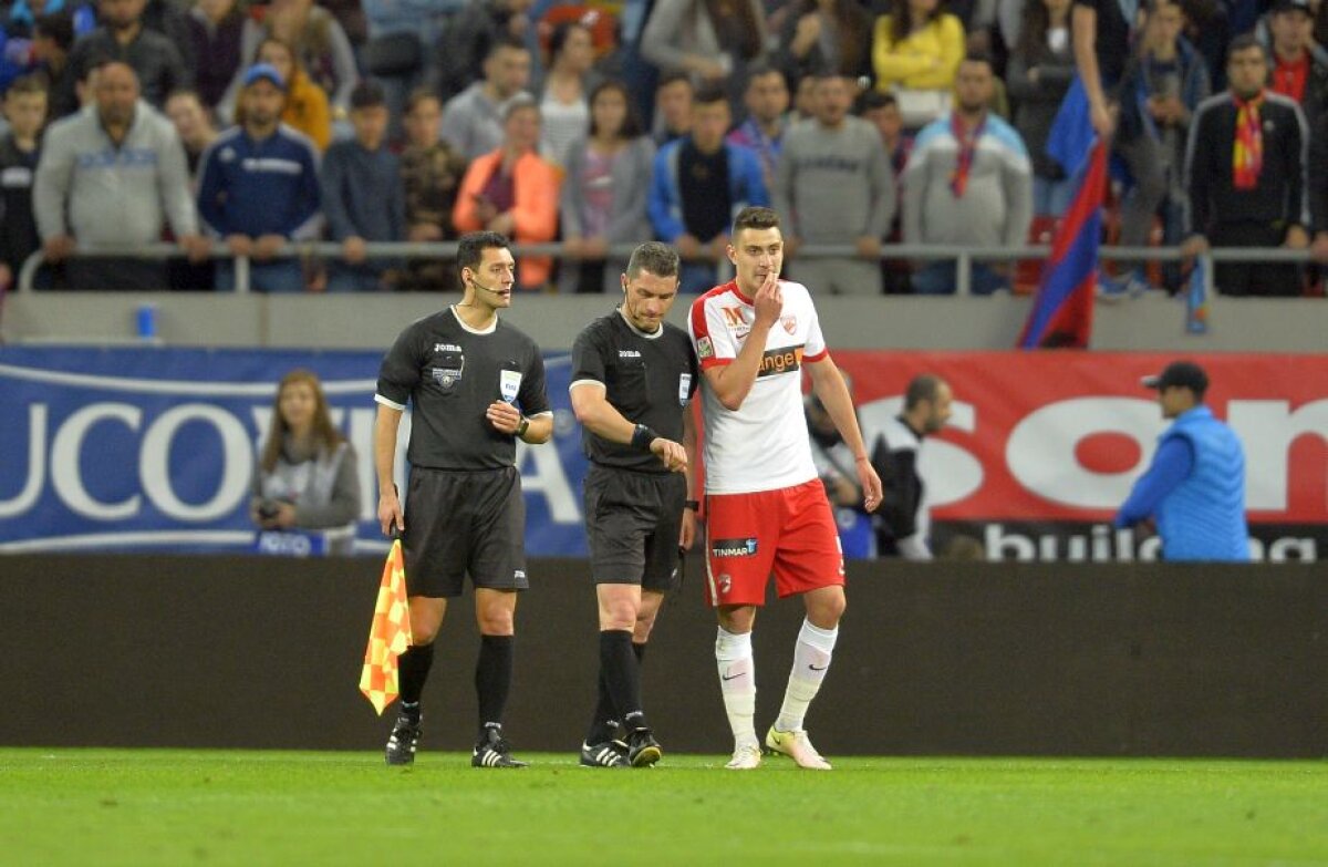 FOTO și VIDEO » FCSB, victorie după 10 meciuri în fața lui Dinamo » Partidă dramatică pe Arena Națională: 3 goluri, 2 eliminări, o bară