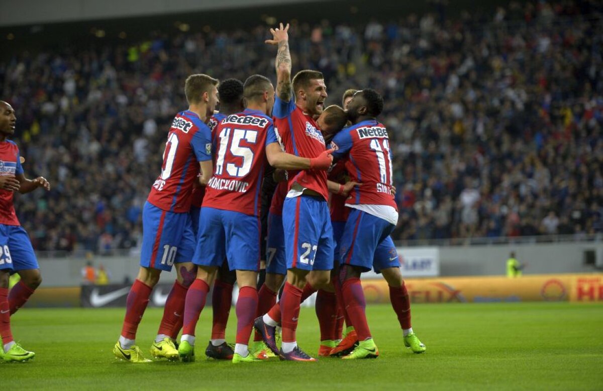 FOTO și VIDEO » FCSB, victorie după 10 meciuri în fața lui Dinamo » Partidă dramatică pe Arena Națională: 3 goluri, 2 eliminări, o bară