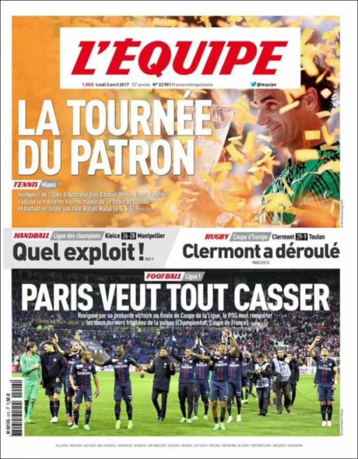 Ce scriu azi ziarele de sport din lume (3 aprilie 2017)