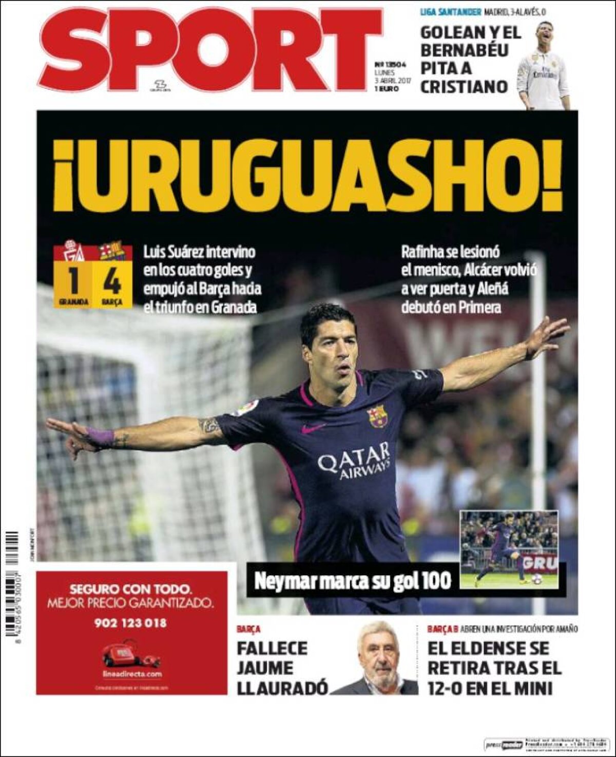 Ce scriu azi ziarele de sport din lume (3 aprilie 2017)