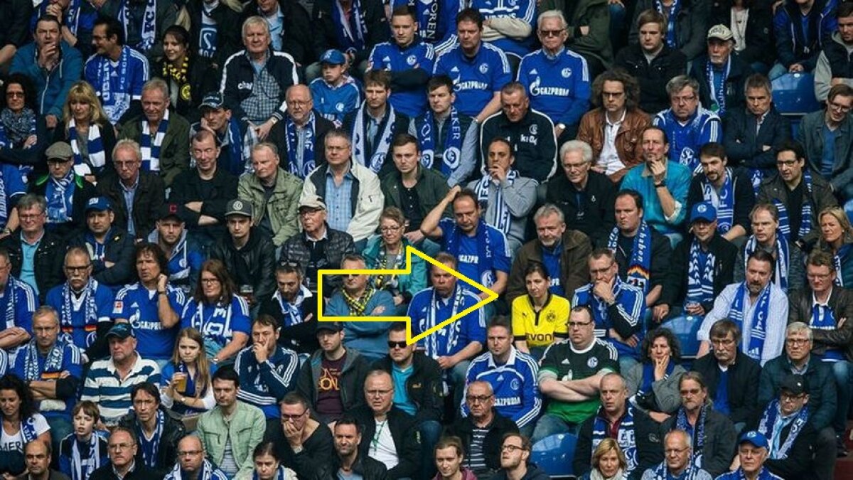 Au găsit-o! Motivul incredibil pentru care femeia se afla în tribuna lui Schalke la meciul cu Dortmund: "Ce să fac?"