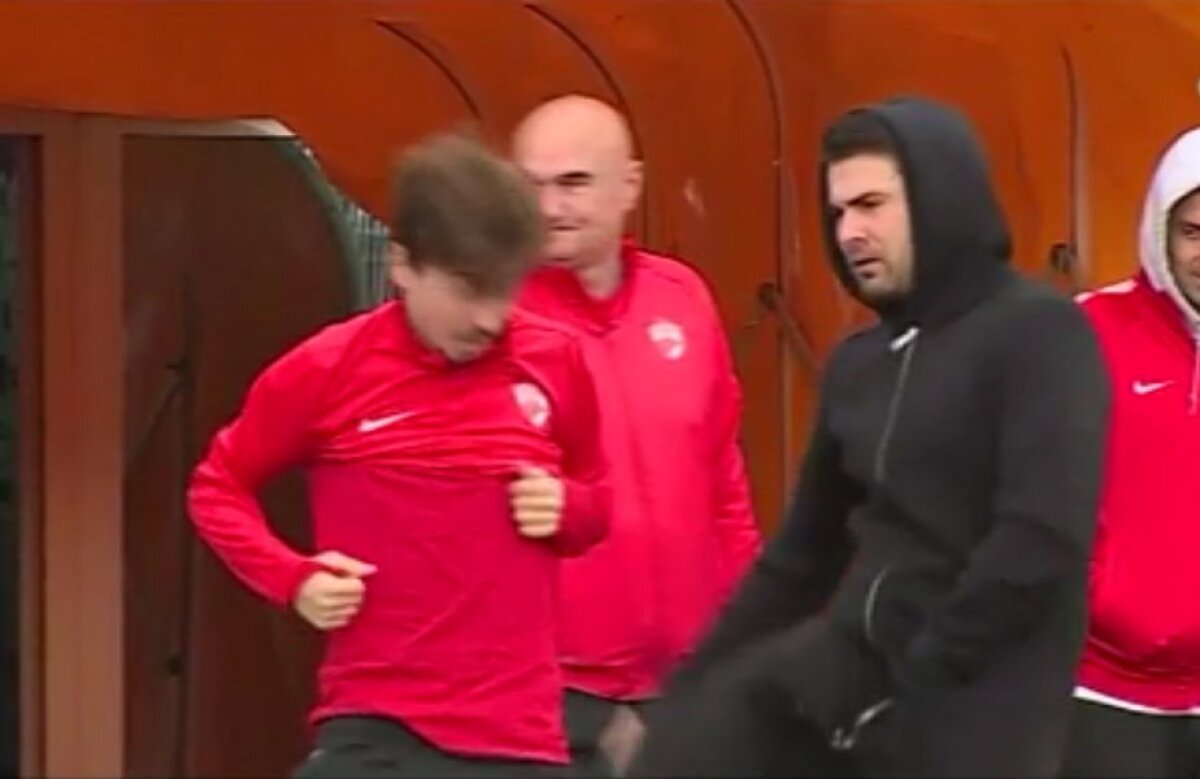 FOTO și VIDEO L-a "altoit" pe Patrick Petre! » Gest deplasat al lui Mutu la antrenament