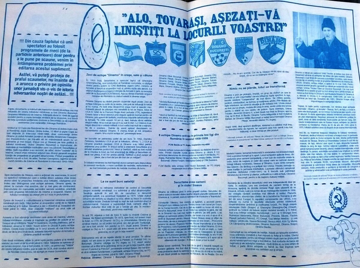 FOTO Tocmai ei râd de FCSB! » Șefii lui CS U, echipă suspectată că e clonă, i-au declarat război echipei lui Becali înaintea meciului: "Fecesebistul, o specie scârboasă, pe cale de consacrare"