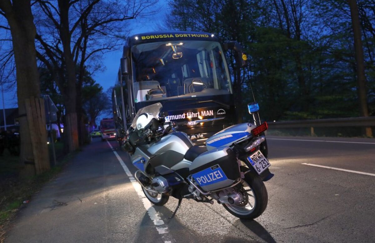 GALERIE FOTO Autocarul Borussiei Dortmund implicat într-o EXPLOZIE! Ultimele detalii: o scrisoare misterioasă + Bartra a fost operat