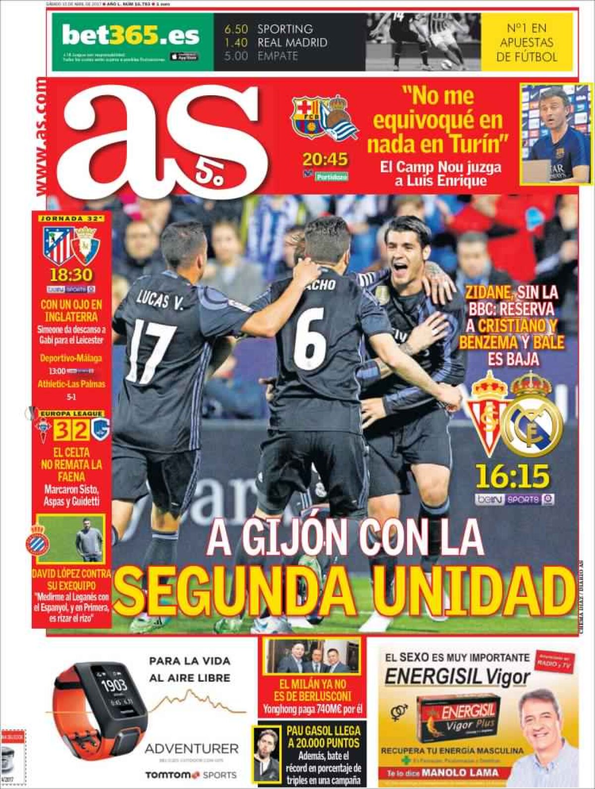 Ce scriu azi ziarele de sport din lume (15 aprilie 2017)