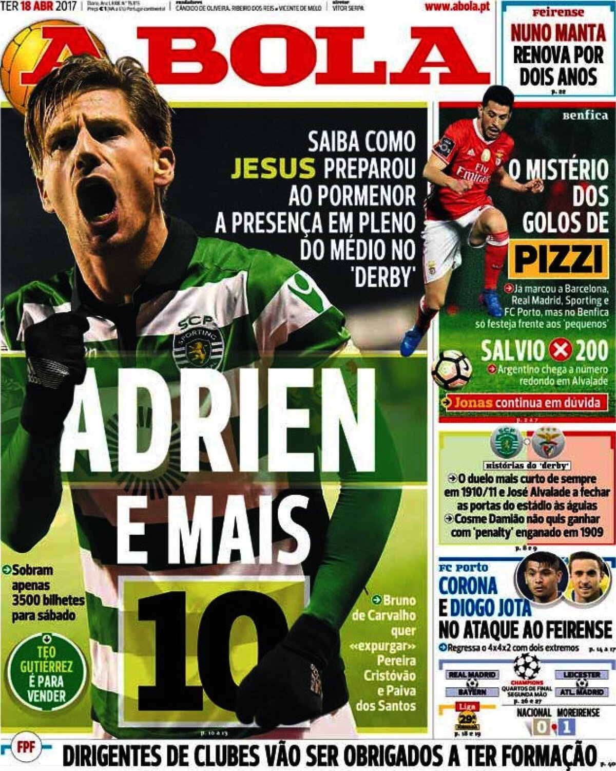 Ce scriu azi ziarele de sport din lume (18 aprilie 2017)