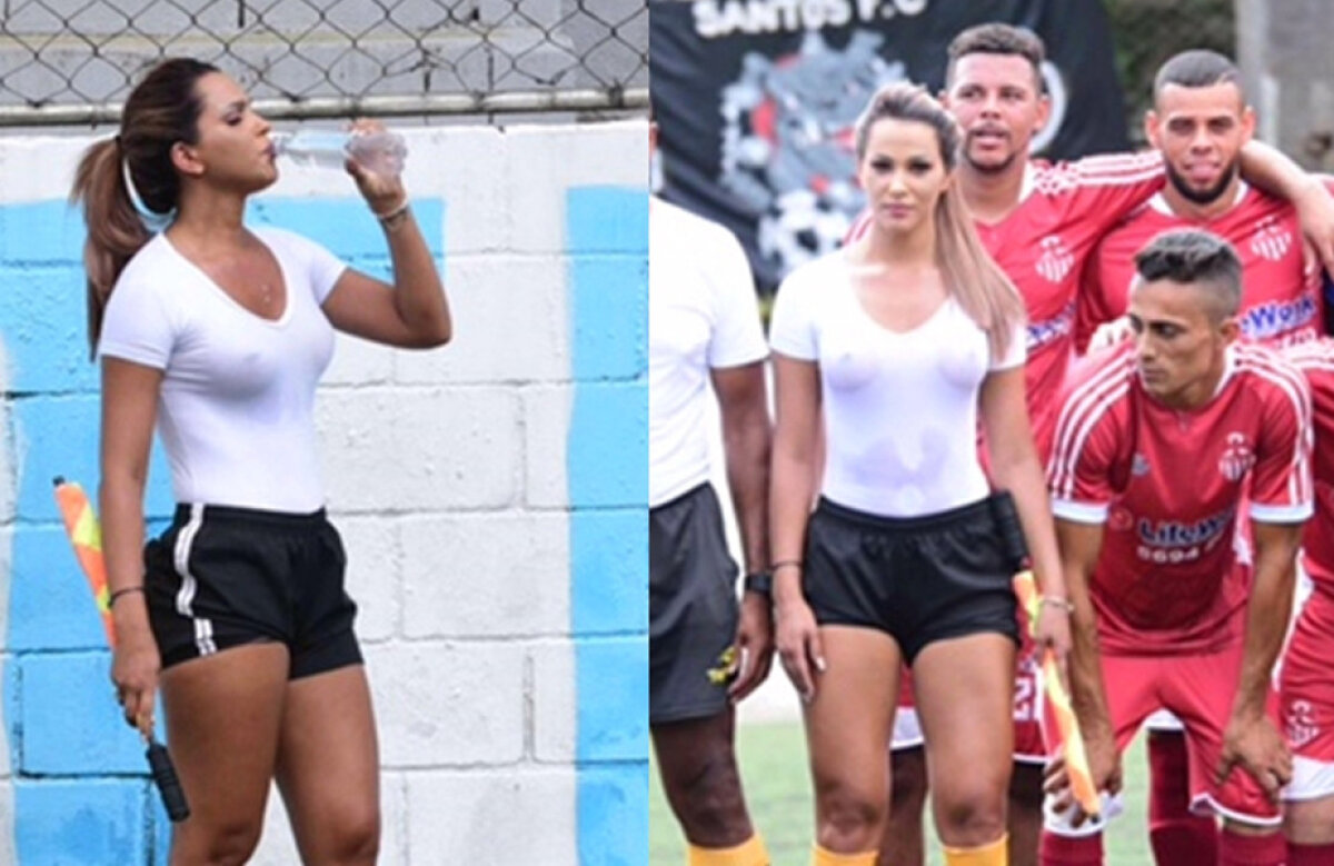 FOTO Au uitat complet de fotbal! Ce se întâmplă când ai arbitru un fotomodel