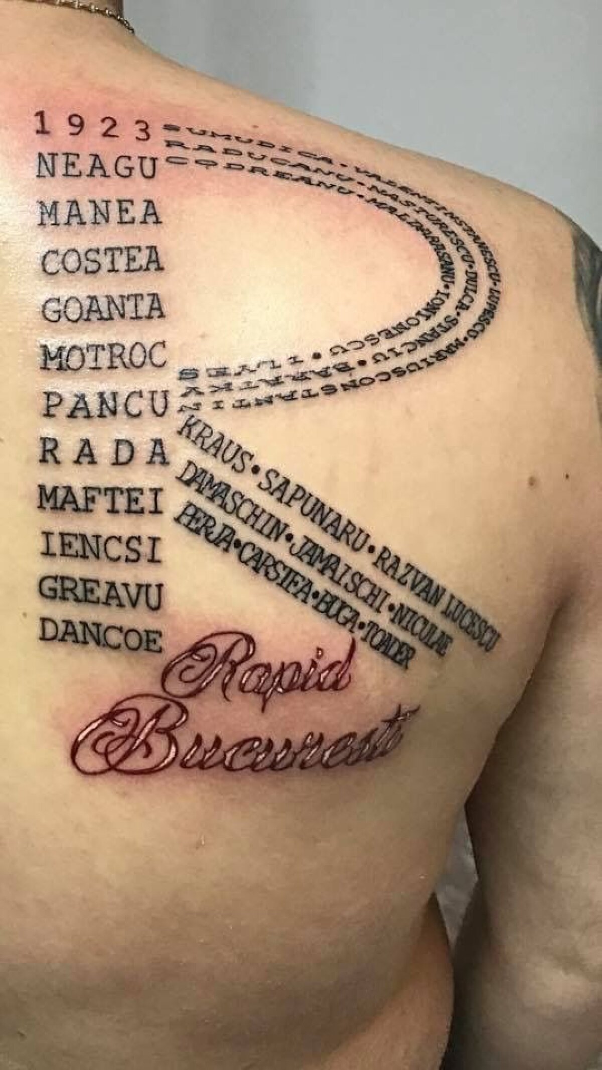 Din dragoste pentru Rapid » Giuleștenii nu și-au părăsit marea iubire: tatuaj superb făcut de un suporter!