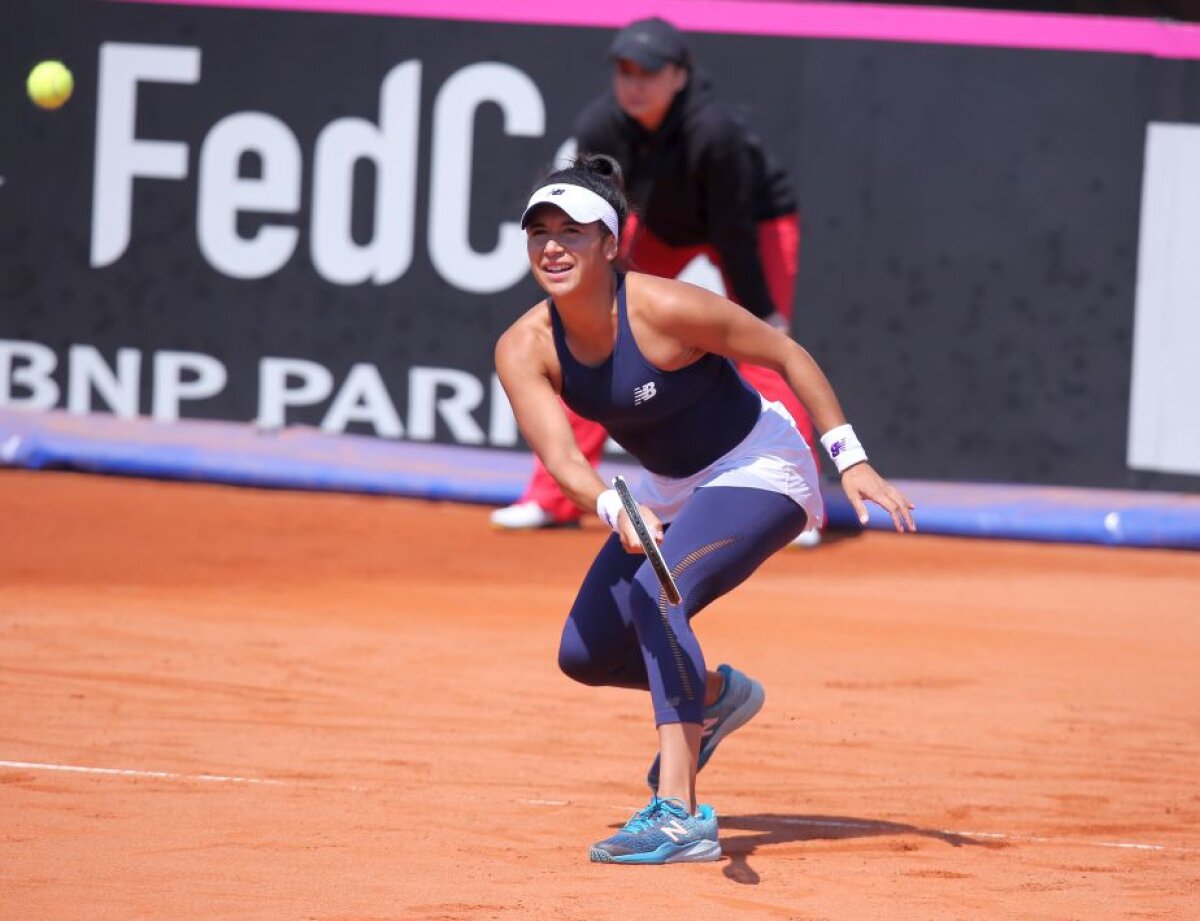 FOTO » FED Cup, România - Marea Britanie 1-1, după prima zi! Victorie pentru Halep, înfrângere pentru Cîrstea + Ilie Năstase, dat afară din arenă!