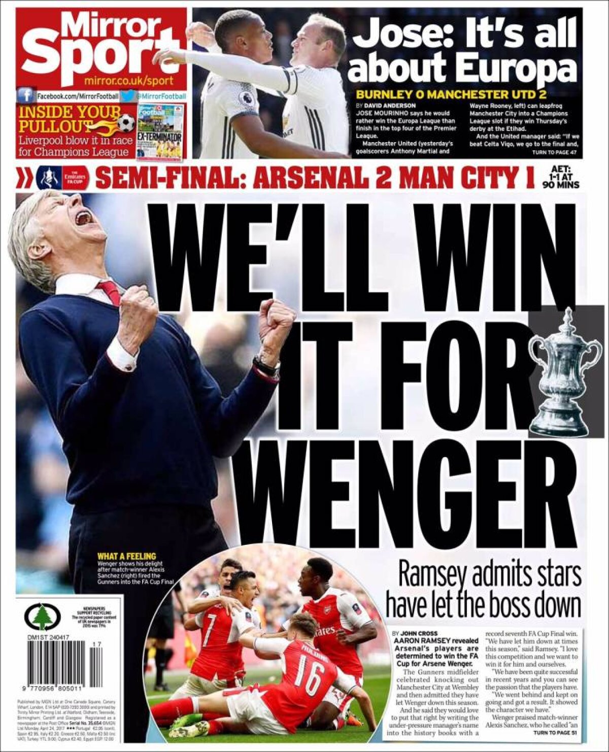 Ce scriu azi ziarele de sport din lume (24 aprilie 2017)