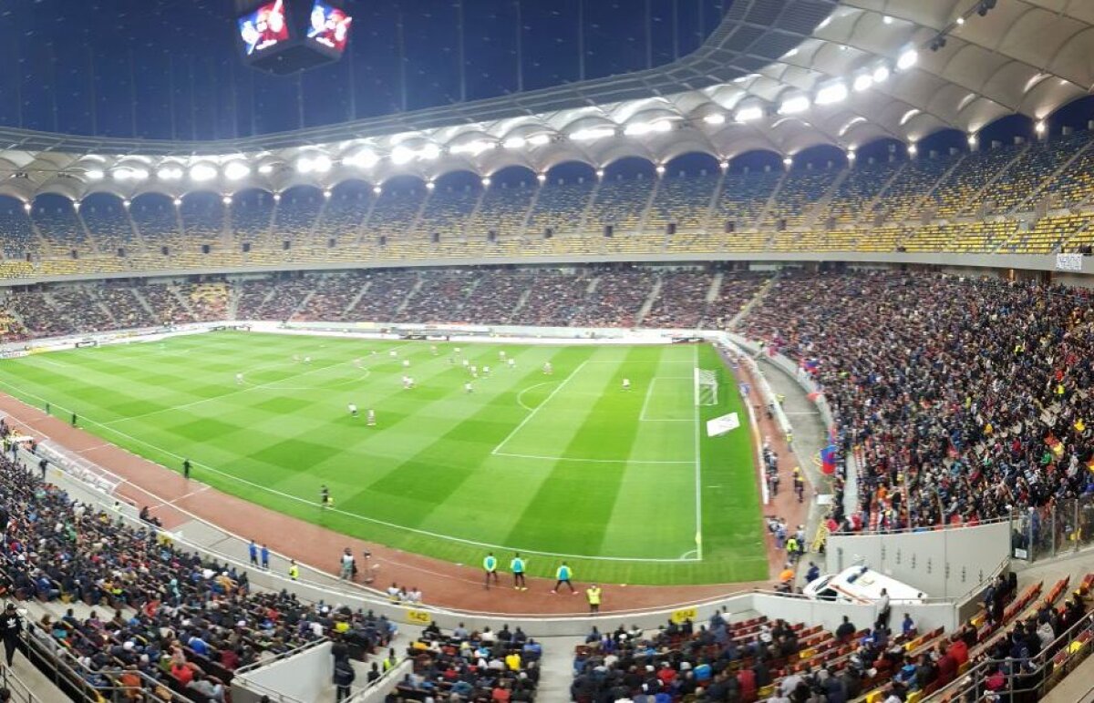 FOTO Număr foarte mare de suporteri la meciul dintre FCSB și Viitorul » Un fan al roș-albaștrilor a fost evacuat
