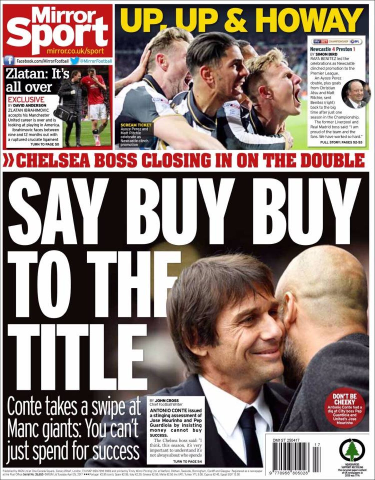 Ce scriu azi ziarele de sport din lume (25 aprilie 2017)