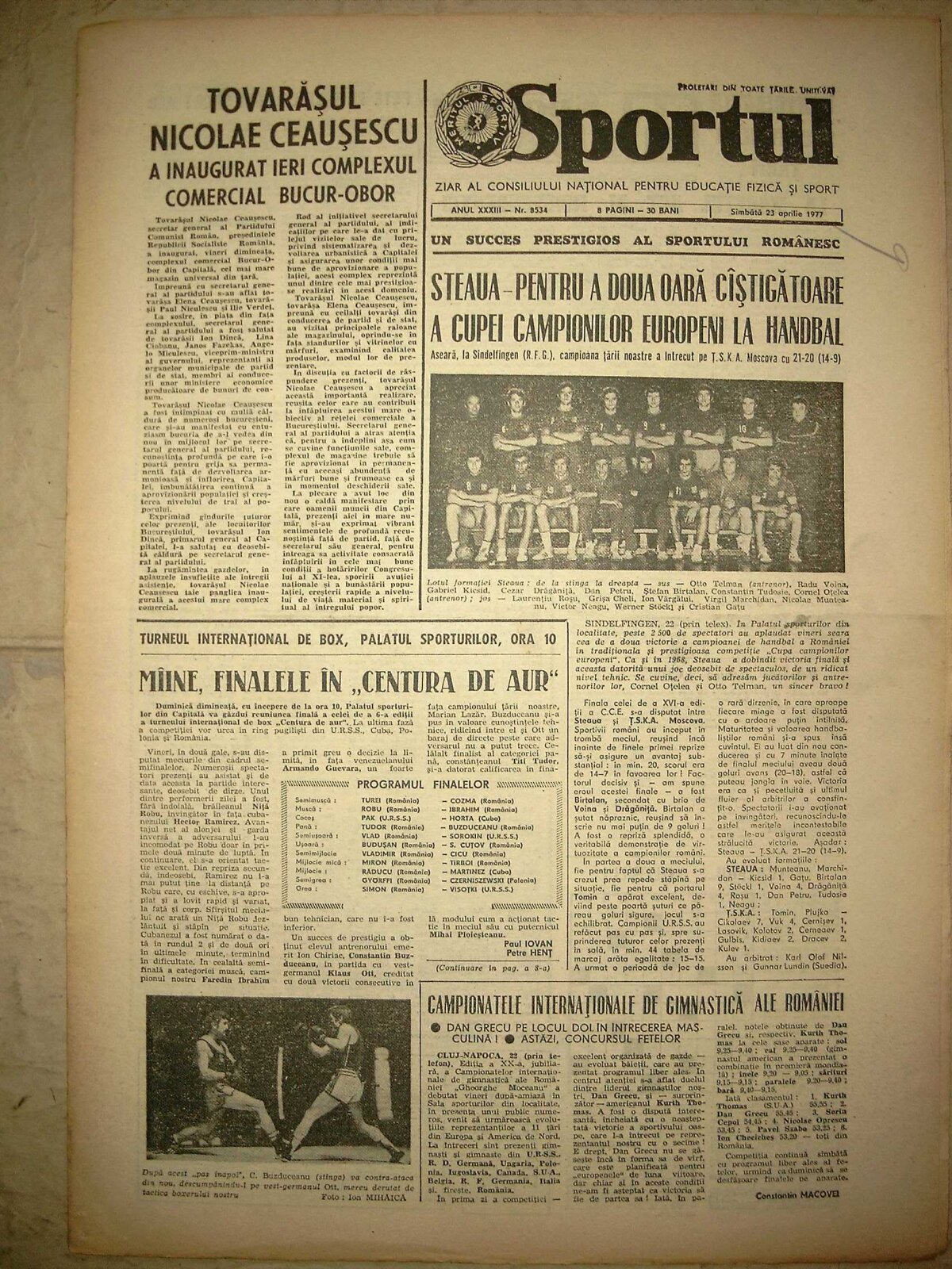 După 40 de ani! Steliștii care au câștigat Cupa Campionilor Europeni la handbal se reunesc miercuri