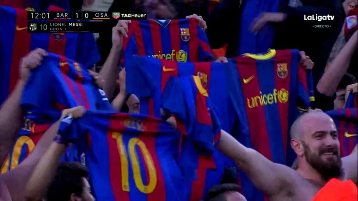 FOTO Modul inedit prin care au sărbătorit catalanii golul lui Messi » Au reluat gestul din meciul cu Real Madrid