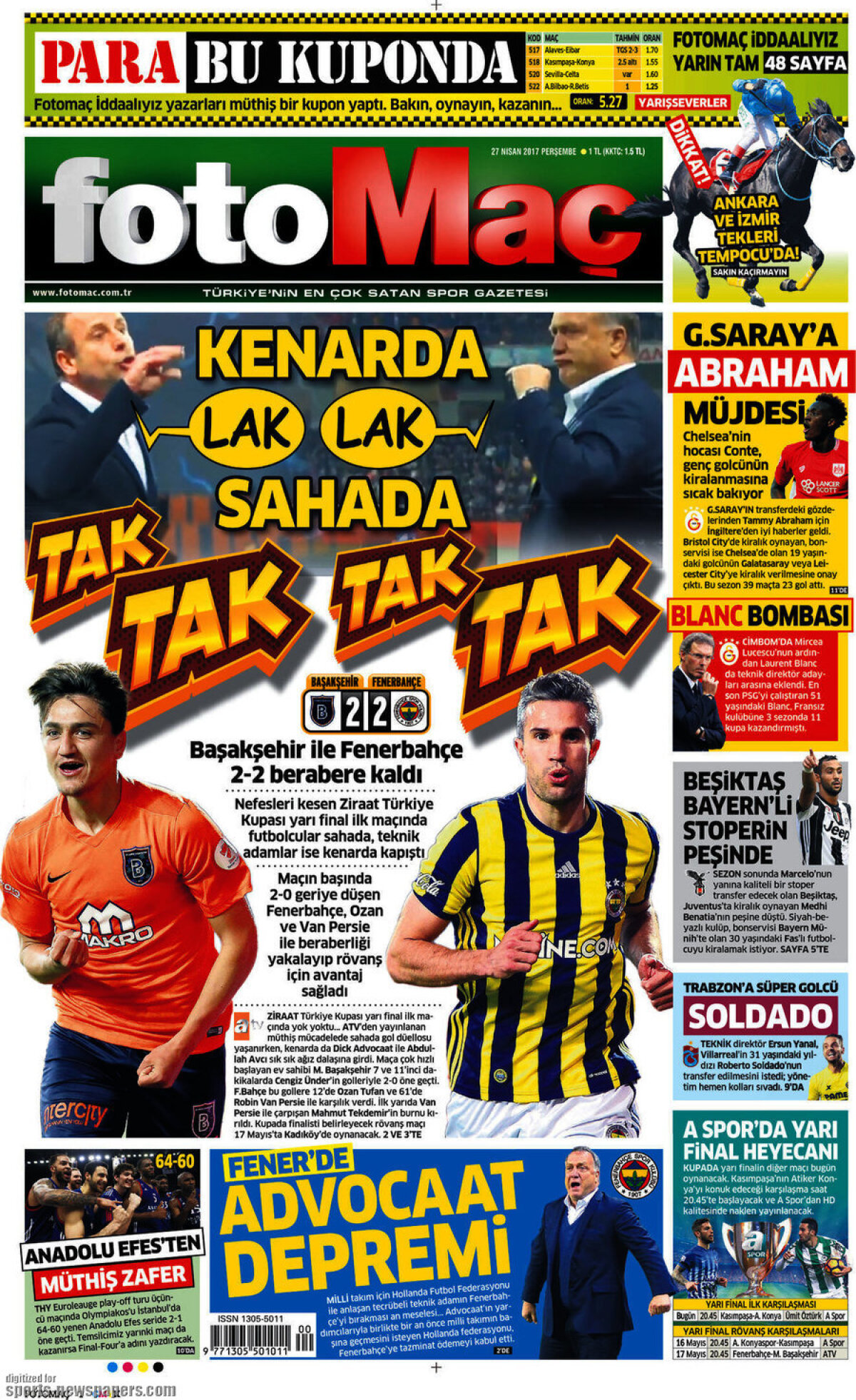 Ce scriu azi ziarele de sport din lume (27 aprilie 2017)