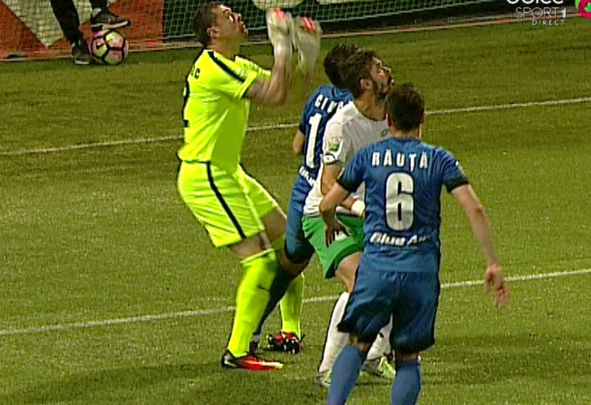 FOTO Accidentare oribilă pentru portarul lui Poli Iași