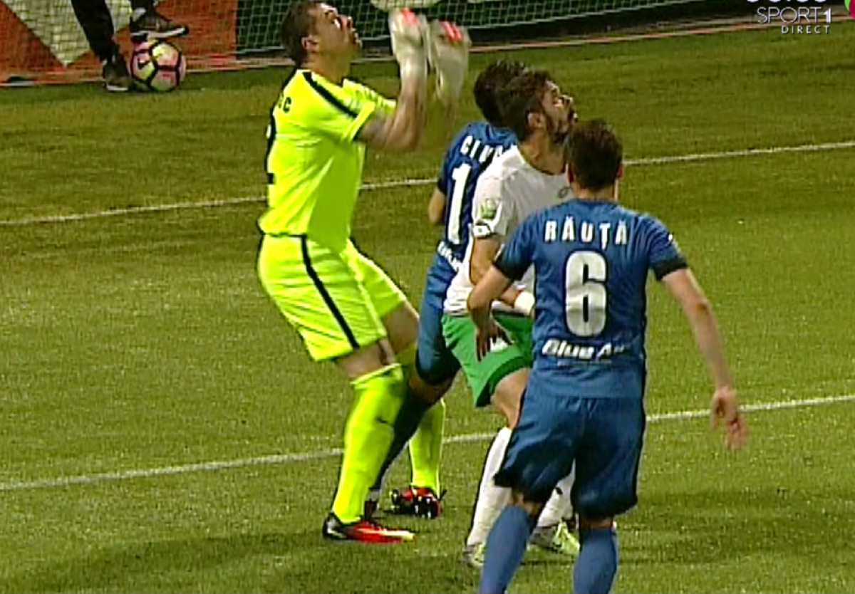 FOTO Accidentare oribilă pentru portarul lui Poli Iași