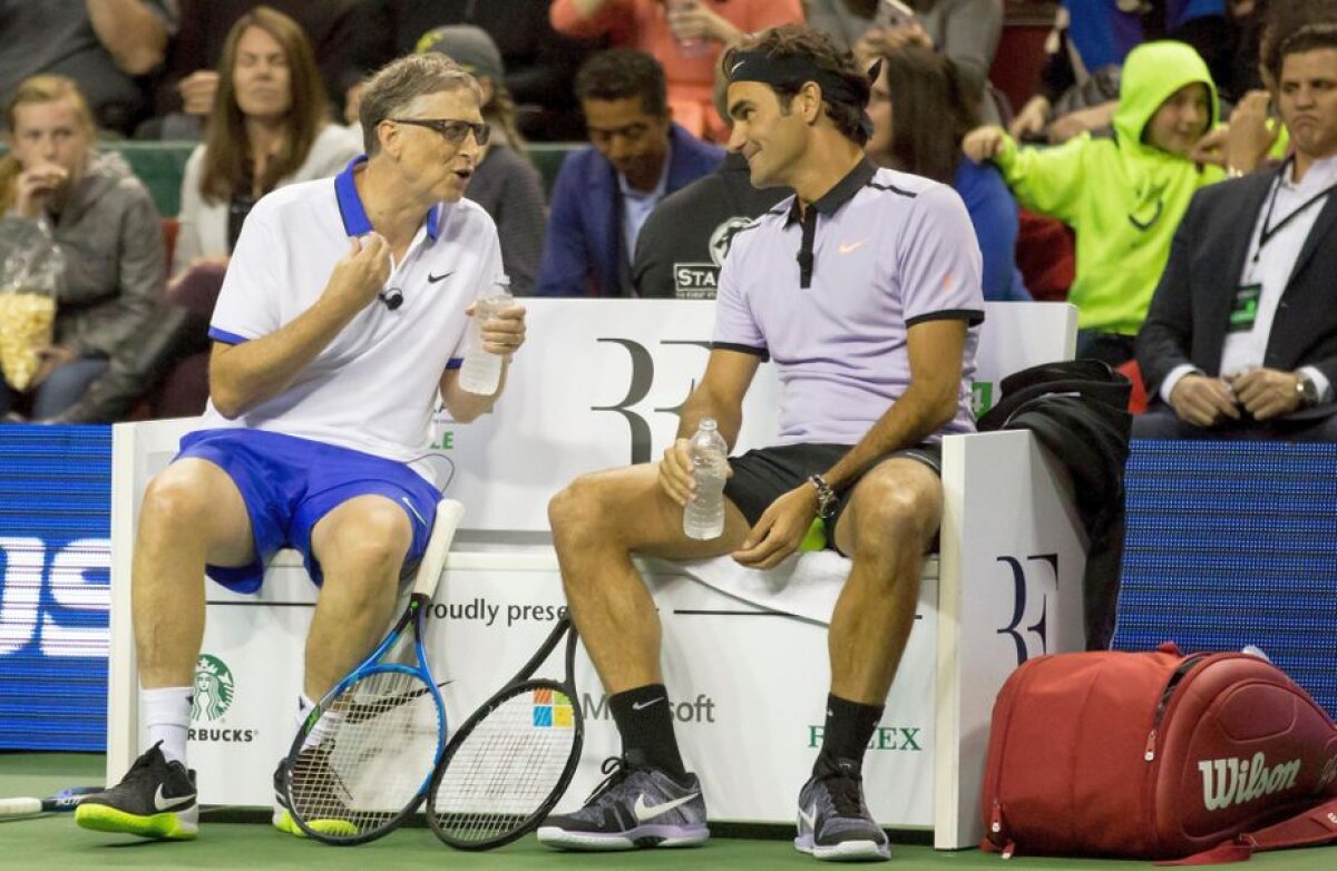 Meci caritabil organizat de Federer! Au participat Bill Gates, John Isner și Mike McCready » Ce sumă s-a strâns până acum