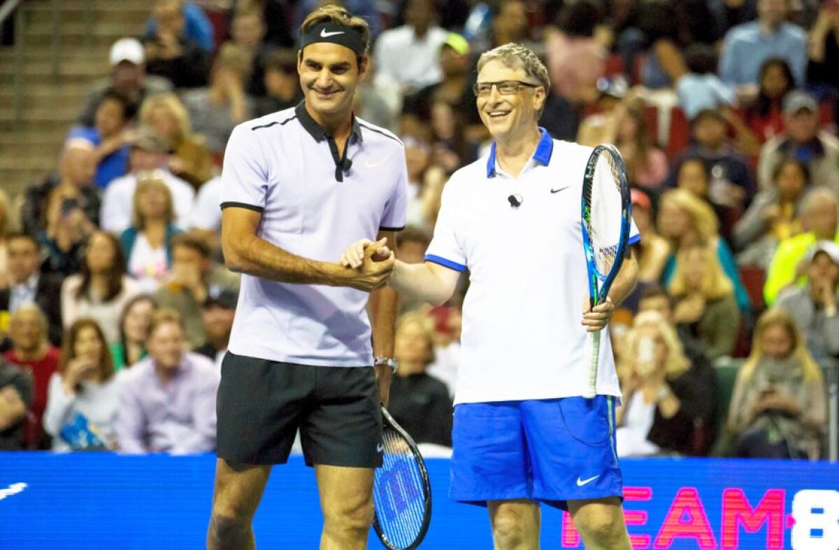 Meci caritabil organizat de Federer! Au participat Bill Gates, John Isner și Mike McCready » Ce sumă s-a strâns până acum