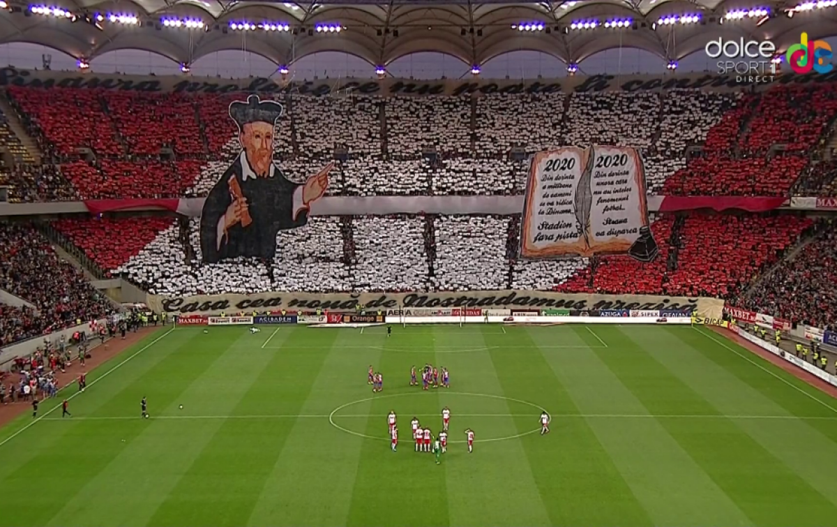 VIDEO+FOTO Rivalitate în peluze la Derby de România! Ambele galerii au impresionat: Dinamo, coregrafie 3D, FCSB, ironii la adresa rivalilor